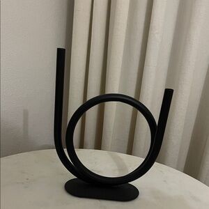 IKEA- Modern Black Metal Vase